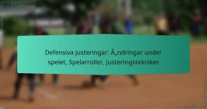 Defensiva justeringar: Ändringar under spelet, Spelarroller, Justeringstekniker